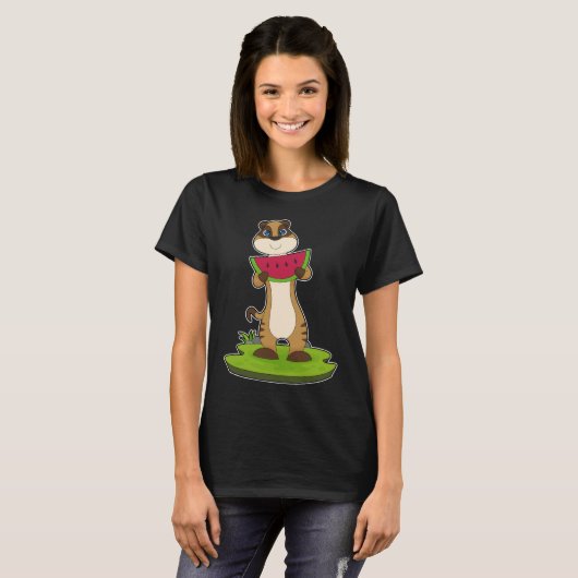 T-shirt Fruit de pastèque Meerkat (Devant entier)