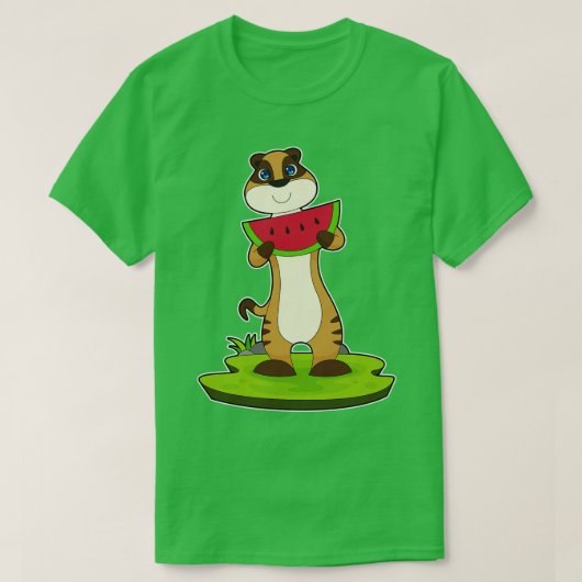 T-shirt Fruit de pastèque Meerkat (Design devant)