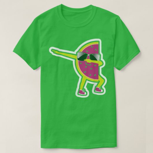 T-shirt Fruit de pastèque Tropical Dabbing Hello Summer Ve (Design devant)