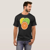 T-shirt Fruit d'été au citron vert d'orange d'agrumes végé (Devant entier)