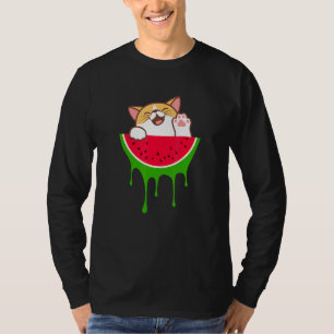 T-shirt Fruit d'été de chat de pastèque
