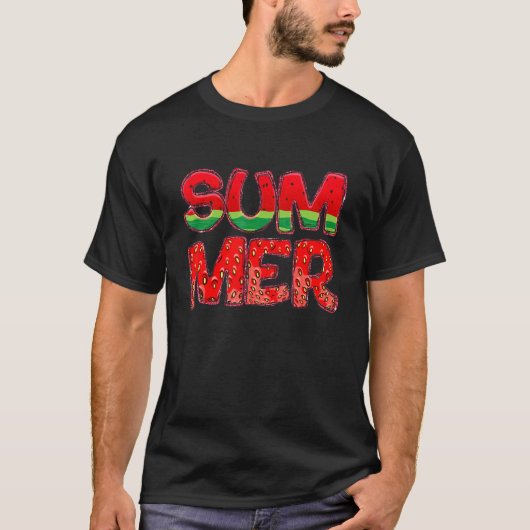 T-shirt Fruit d'été de melon de pastèque (Devant)