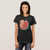 T-shirt Fruit d'été de Sloth et de melon d'eau (Devant entier)
