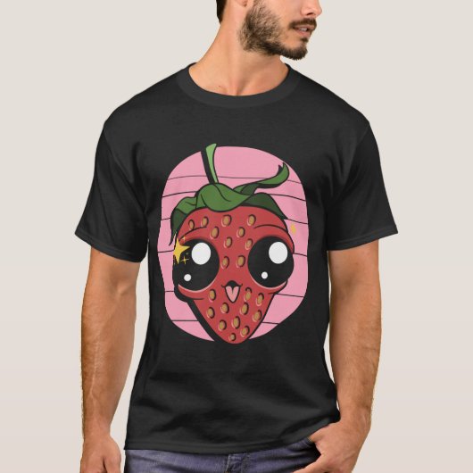T-shirt Fruit d'été Retro Red Berry Fruit d'alimentation K (Devant)