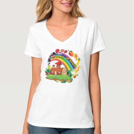 T-shirt Fruit Femmes V-Shirt (Devant)