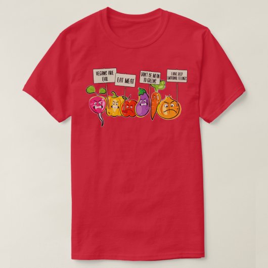 T-shirt Fruit Fruit Vegetables Manifestation contre les Ve (Design devant)