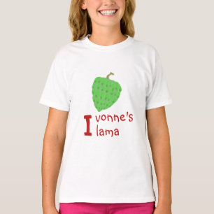 T-shirt Fruit Ilama frais debout à côté de l'initiale I
