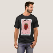 T-shirt Fruit Lune Croissant Carte Tarot Fraise (Devant entier)