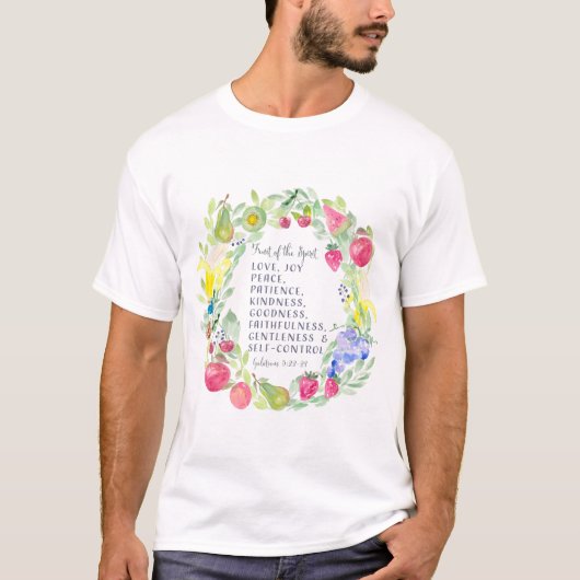 T-shirt Fruit Of Spirit Aquarelle Artwork (Devant)