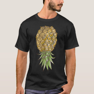 T-shirt Fruit tropical hawaïen Vegan Upside Down Pineappa