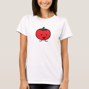 T-shirt Fruit végétal rouge de tomate heureuse