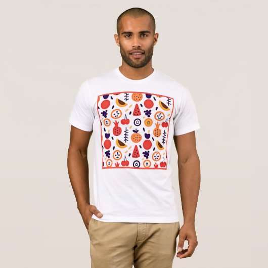 T-shirt Fruits colorés Art Motif (Devant entier)