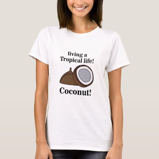 T-shirt Fruits de coco Été tropical (Devant)