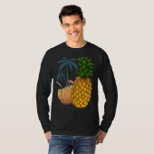 T-shirt Fruits de coco Palmiers Tropical Summer Vacances (Devant entier)