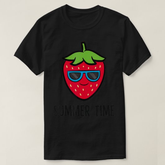 T-shirt Fruits de fraise Heure d'été (Design devant)