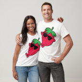 T-shirt Fruits de fraise mignonne Relaxant Fraise lazy (Unisexe)