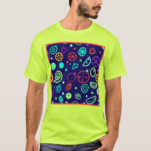 T-shirt Fruits de Neon Couleurs Motifs