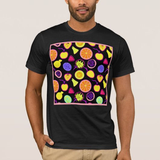 T-shirt Fruits de Neon Vibrants (Devant)