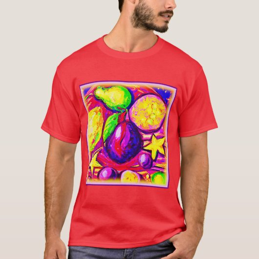T-shirt Fruits et étoiles vibrants. Commandez dès maintena (Devant)