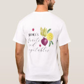 T-shirt Fruits et Légumes Mignons Monogrammés (Dos)