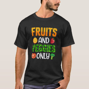 T-shirt Fruits et Légumes uniquement Vegan Vegan Citation