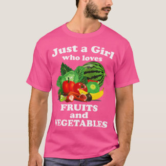 T-shirt Fruits Légumes Filles Tout-petits Costume Jardina