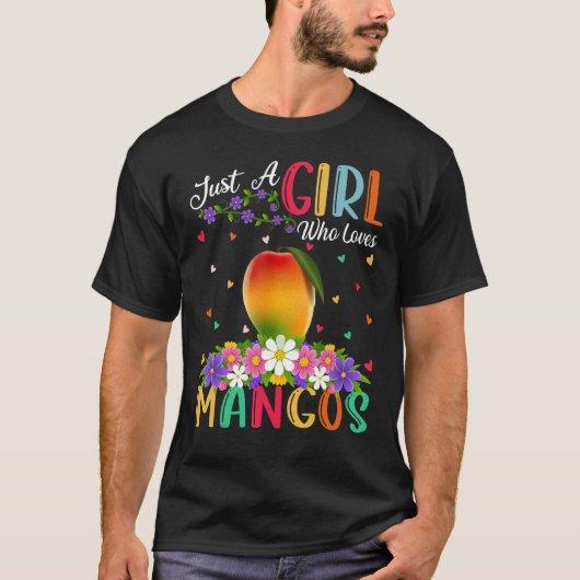 T-shirt Fruits Mango Juste Une Fille Qui Aime Les Mangos (Devant)