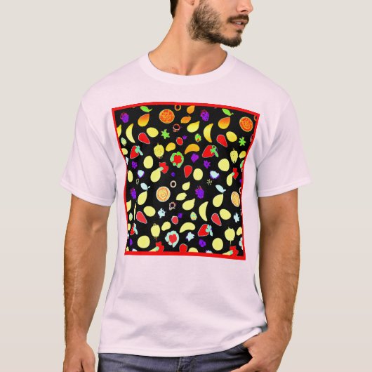 T-shirt Fruits tropiques néons éclatés (Devant)