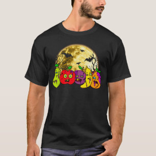 T-shirt Fruits végétariens végans effrayants d'Halloween d