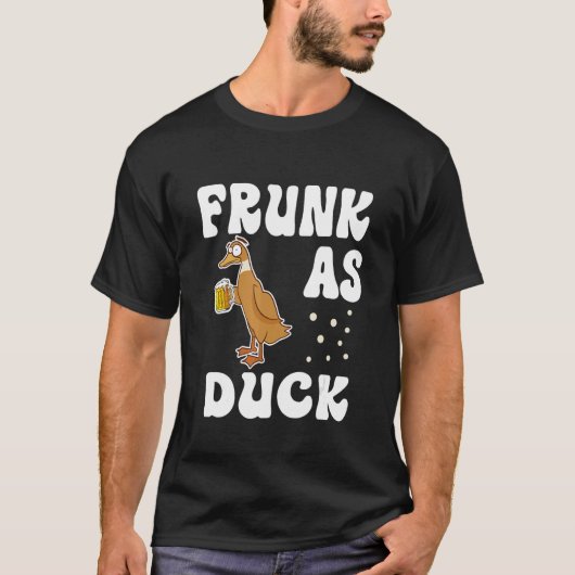 T-shirt Frunk As Duck Rubber Duck Drinking Meme Humor (Devant)