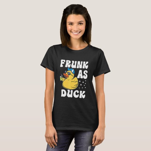 T-shirt Frunk As Duck   Rubber Duck Drinking Meme Humor 6 (Devant entier)