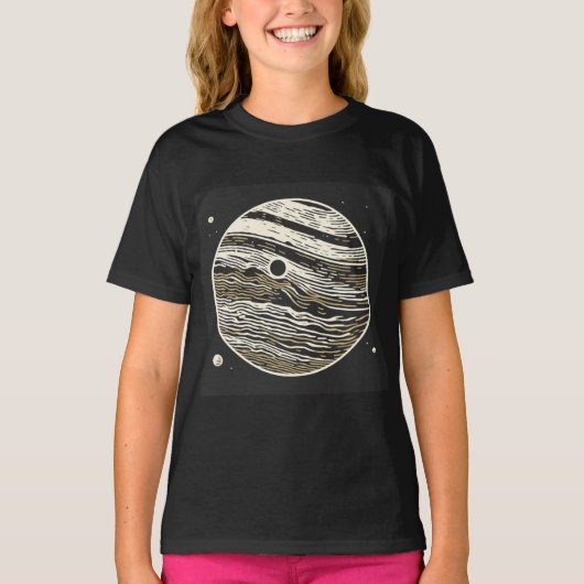 T-shirt FSF Jupiter Woodcut 1 (Devant)