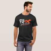 T-shirt FU Leukemia Sarcasm Orange Ribbon Funny Cadeau com (Devant entier)