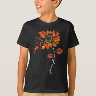 T-shirt FU Leukemia Sensibilisation Tournesol Orange Ruban