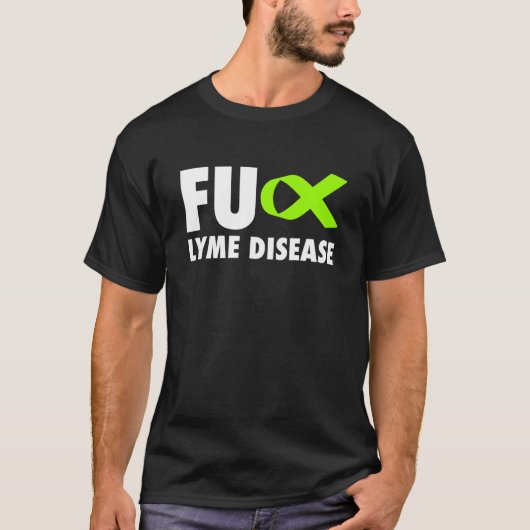 T-shirt FU Lyme Maladie Lime Ribbon vert - Maladie de Lyme (Devant)