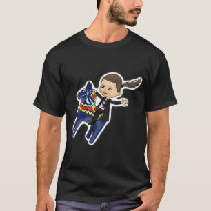 T-shirt Fudge Toblerone sur un cheval Dala bleu