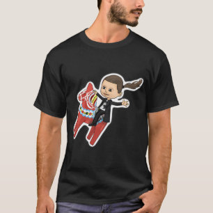 T-shirt Fudge Toblerone sur un cheval Dala rouge