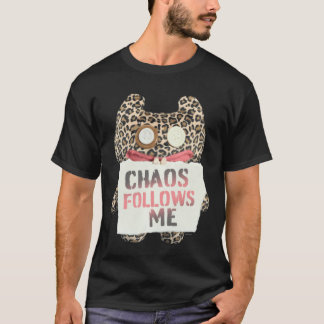 T-shirt Fuggler Chaos Follows Me Animal Print Monster Pull