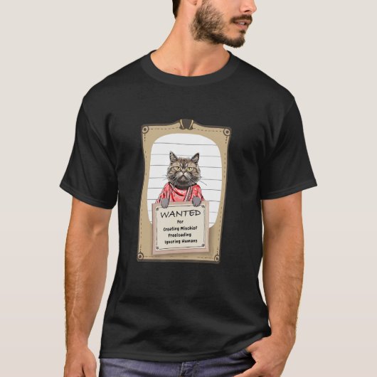 T-shirt Fugitif chat (Devant)