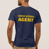 T-shirt FUGITIF d'AGENT de RÉCUPÉRATION de bleu (Dos)