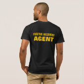 T-shirt FUGITIF noir d'AGENT de RÉCUPÉRATION (Dos entier)