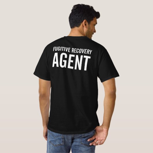 T-shirt FUGITIVE RECOVERY AGENT BADGE (Dos entier)