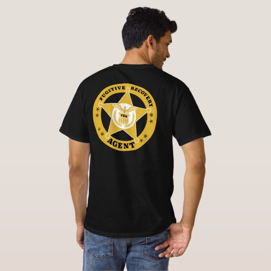 T-shirt FUGITIVE RECOVERY AGENT BADGE (Dos entier)