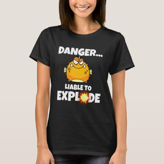 T-shirt Fugu Danger de Explosion Poisson-globe 1 (Devant)