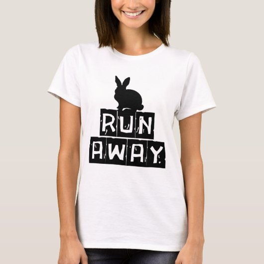 T-shirt Fuir Funny Conception d'Imaginaire médiéval (Devant)