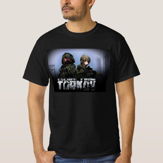 T-shirt fuite de tarkov fan art anime (Devant)