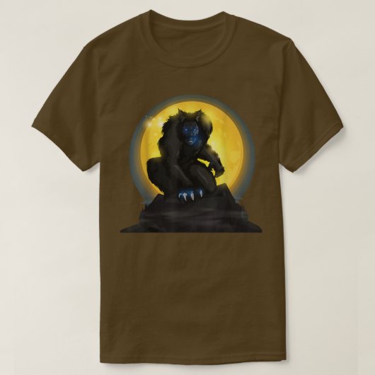 T-shirt Full Moon Halloween Werewolf 880  (Design devant)