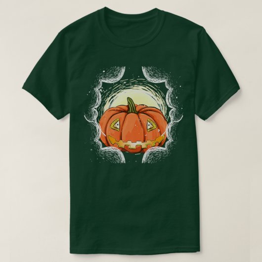 T-shirt Full Moon Spooky Jack O Lantern Halloween Costume  (Design devant)