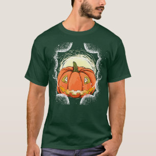 T-shirt Full Moon Spooky Jack O Lantern Halloween Costume