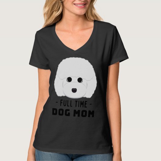 T-shirt Full Time Dog Maman Toy Poodle (Devant)